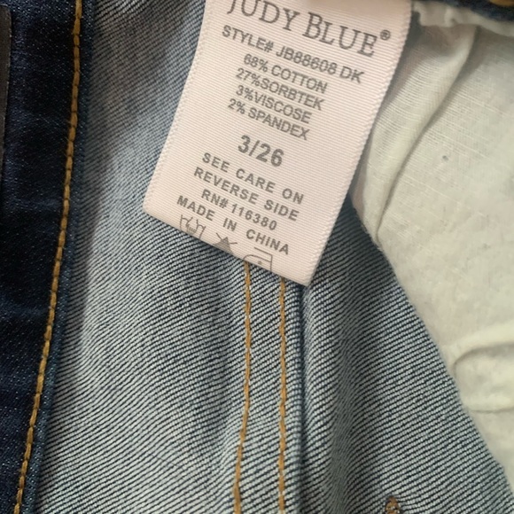 Judy Blue Boyfriend Fit Denim Jeans Medium To Dark Wash Size 3/26 - Picture 6 of 11
